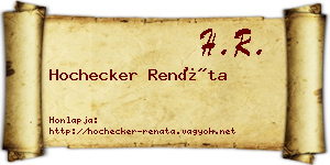 Hochecker Renáta névjegykártya